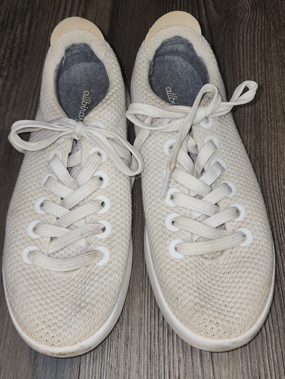 Women's Allbirds Tree Piper Sneakers Off White Mesh Sz 7 Athleisure Casual Offic